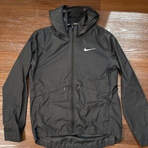 Nike Black Hooded Windbreaker with Reflective Swoosh